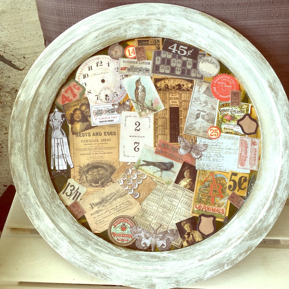 Coffee table decor decorative piece plate vintage